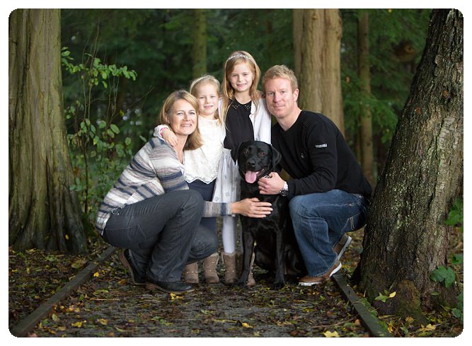 family with dog photo 