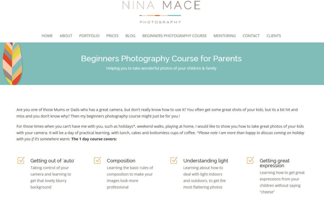 New 2015 Beginners Photography Course dates added!