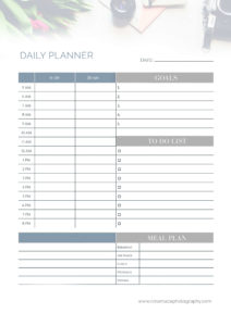 Photographers Daily Planner