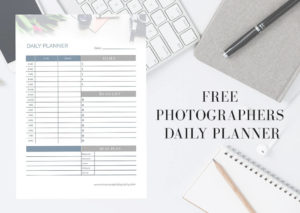 free photographers daily planner
