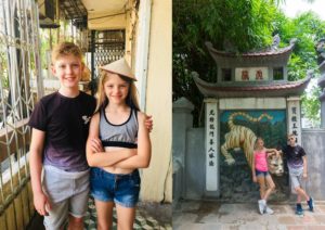 Family backpacking in Vietnam