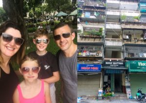 Family backpacking in Vietnam