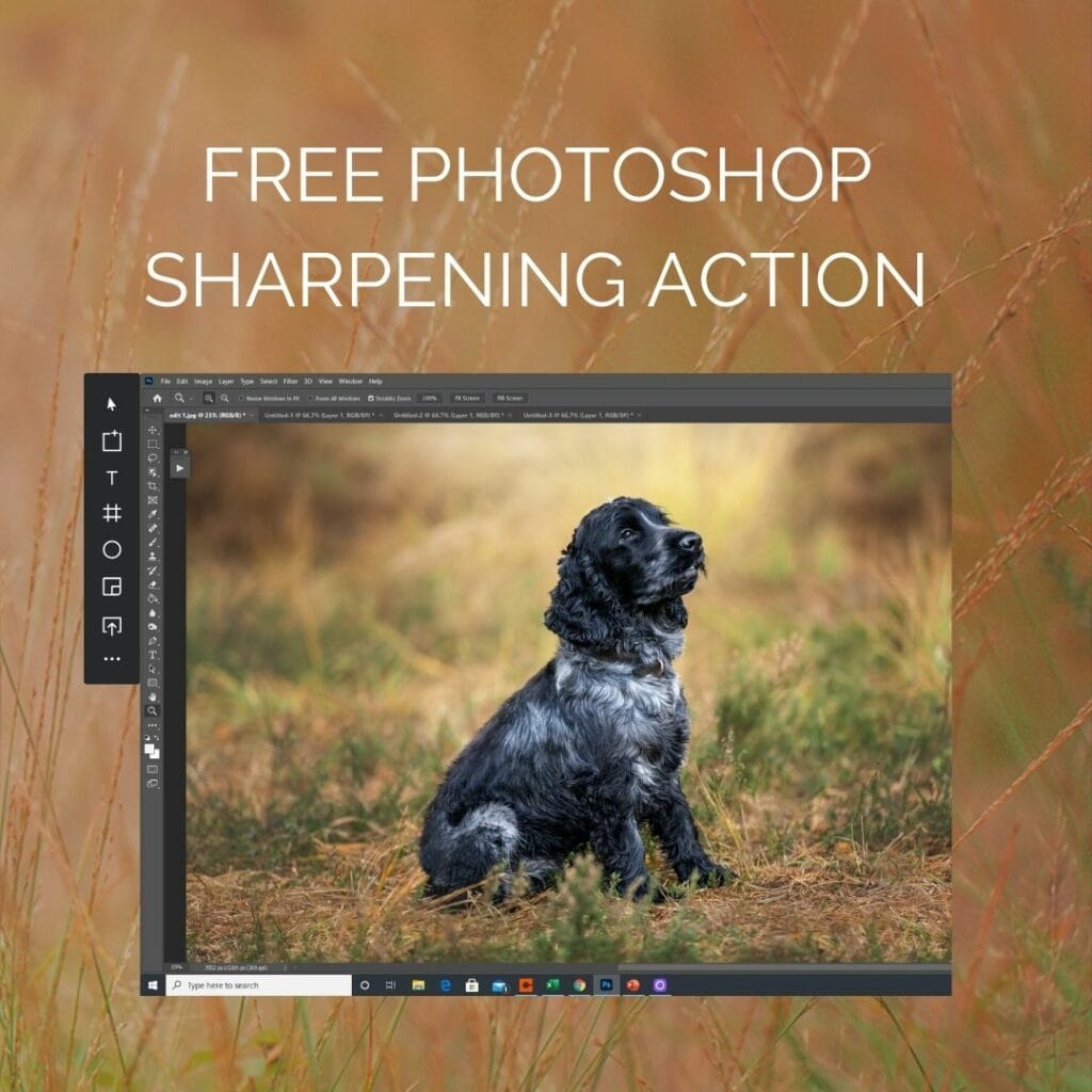 Sharpen your images in Photoshop FREE ACTION